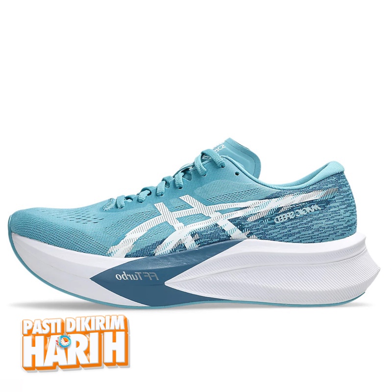 Beli Sepatu Lari Asics Magic Speed 4 Standard Stillwater - White Original 1011B875.402