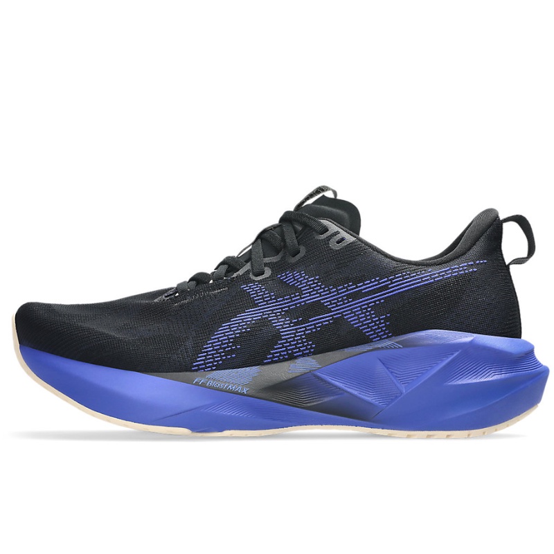 Beli Sepatu Lari Asics Novablast 5 Black-Cobalt Burst Original 1011B974.004