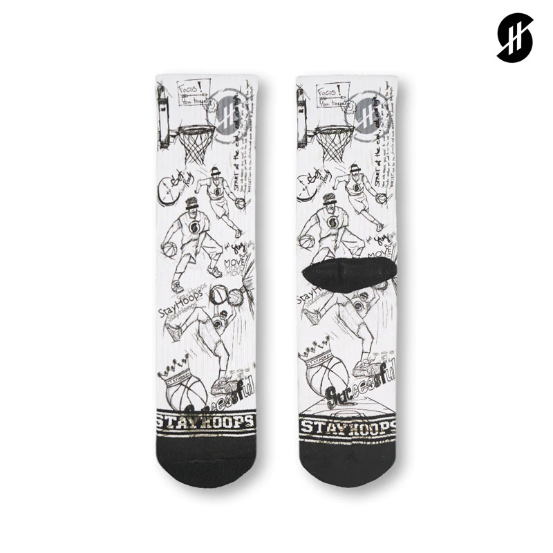 Jual Kaos Kaki Basket Stay Hoops Sketching Socks White Original 11457010 - hoops.sakaraguna.com