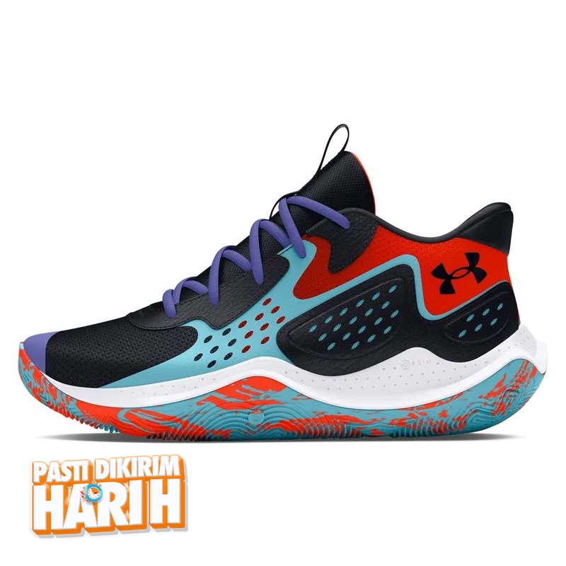 Beli Sepatu Basket Under Armour Ua Jet '23 Black Sky Blue Original 3026634-008