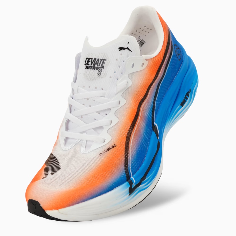 Jual Sepatu Lari Puma Deviate Nitro Elite 3 Ekiden Puma White - Heat Fire - Puma Black Original 313420-01 - hoops.sakaraguna.com