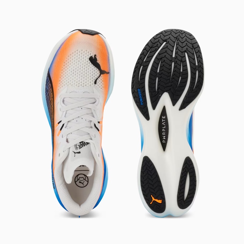 Jual Sepatu Lari Puma Deviate Nitro 3 Ekiden Puma White - Heat Fire - Puma Black Original 313422-01 - hoops.sakaraguna.com