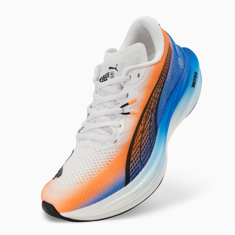 Jual Sepatu Lari Puma Deviate Nitro 3 Ekiden Puma White - Heat Fire - Puma Black Original 313422-01 - hoops.sakaraguna.com