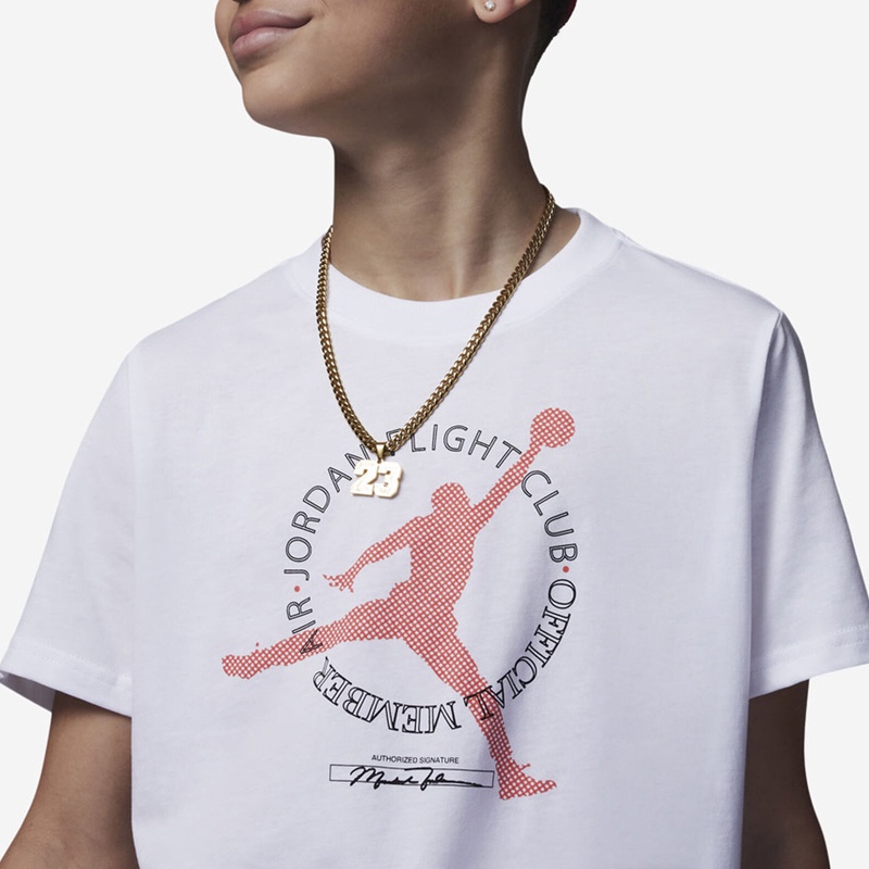 Jual Baju Basket Anak Air Jordan Official Member Tee Gs White Original 95C342-001 - hoops.sakaraguna.com