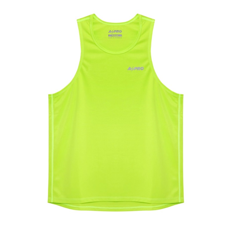 Beli Baju Lari Aspro Aspro Club Singlet Neon Green Original Aspro-Singlet-Ng