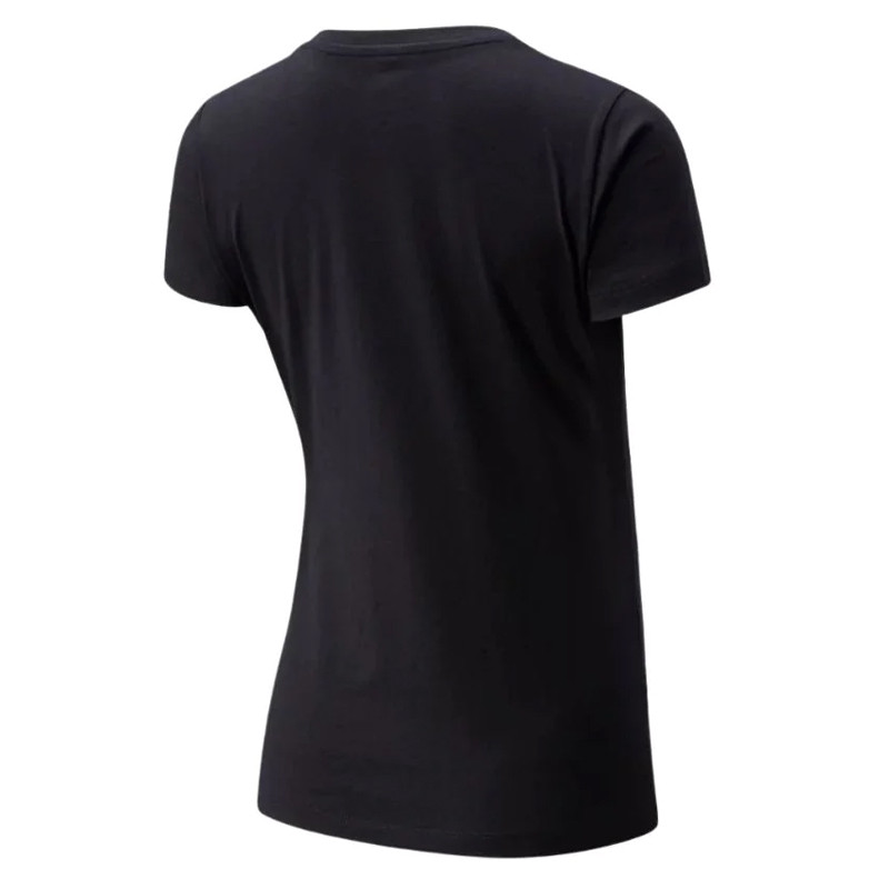 Jual Baju Lari Wanita New Balance Wmns Essentials Stacked Logo Tee Black Original Awt91546 - hoops.sakaraguna.com