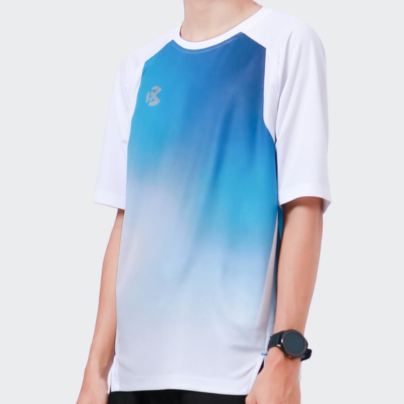 Jual Baju Lari Rechampx Race Short Sleeves Top White-Blue Original Cx-R030214-414 - hoops.sakaraguna.com