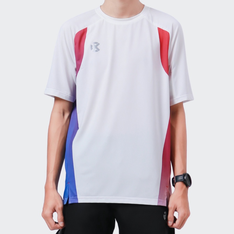 Jual Baju Lari Rechampx Race Short Sleeves Top White- Red - Blue Original Cx-R030214-614 - hoops.sakaraguna.com