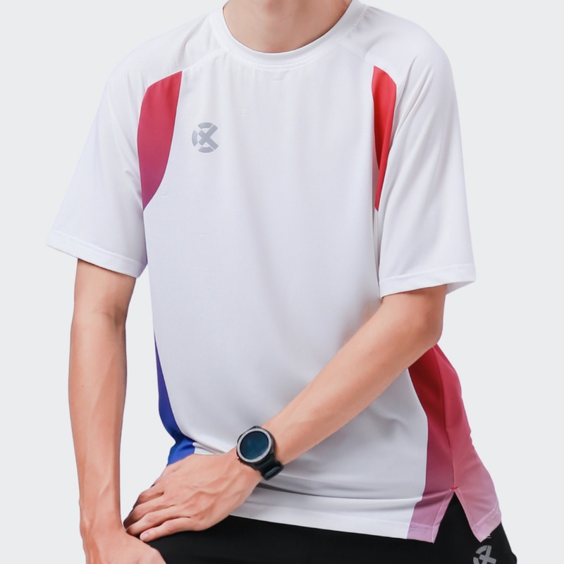 Jual Baju Lari Rechampx Race Short Sleeves Top White- Red - Blue Original Cx-R030214-614 - hoops.sakaraguna.com