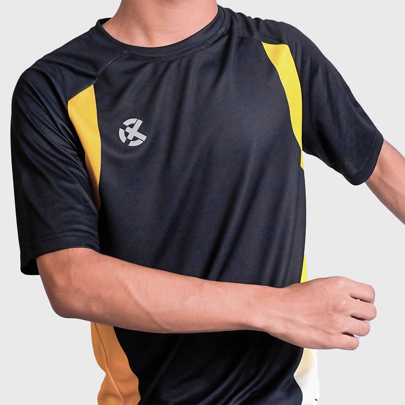 Jual Baju Lari Rechampx Race Short Sleeves Top Black Yellow Original Cx-R030214-701 - hoops.sakaraguna.com