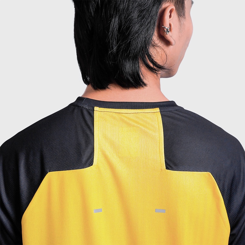 Jual Baju Lari Rechampx Race Short Sleeves Top Black Yellow Original Cx-R030214-701 - hoops.sakaraguna.com