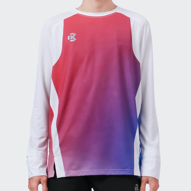 Jual Baju Lari Rechampx Race Long Sleeves Top White - Red - Blue Original Cx-R040114-614 - hoops.sakaraguna.com