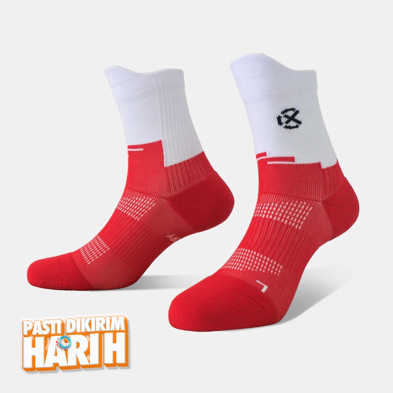 Jual Kaos Kaki Lari Rechampx Flw-Run Socks 1X White - Red Original Cx-R270305-160 - hoops.sakaraguna.com