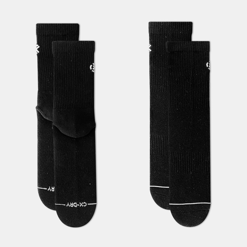Jual Kaos Kaki Basket Rechampx Cushioned Crew Socks 3X Black - White Original Cx-S130205-001 - hoops.sakaraguna.com