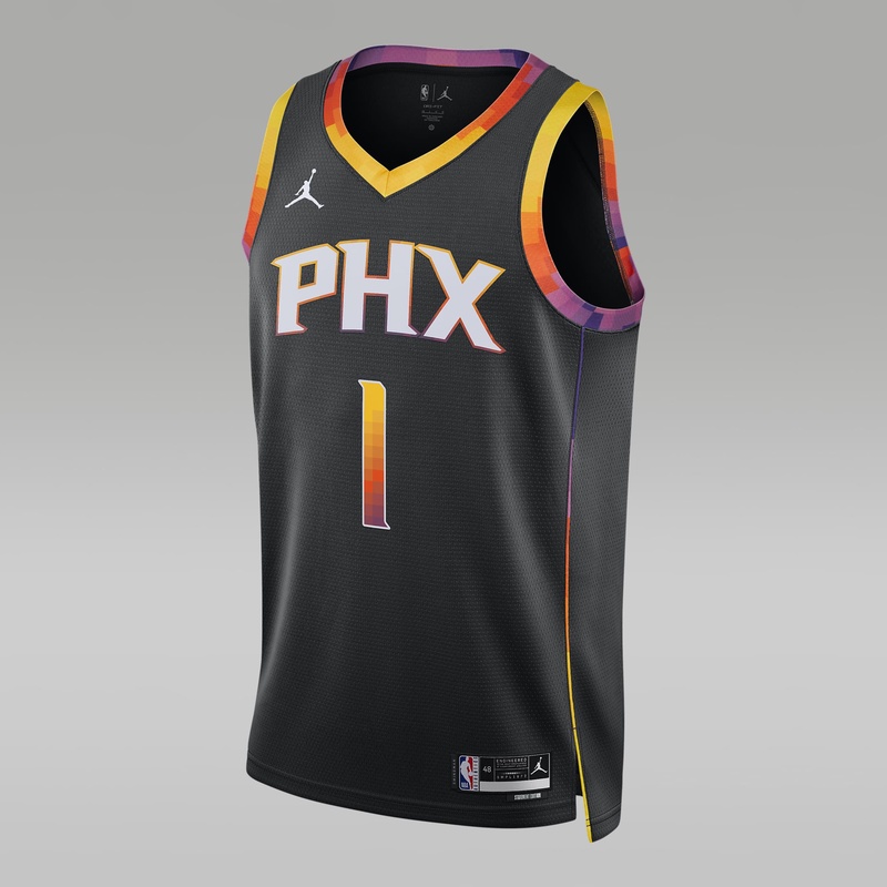 Jual Baju Basket Air Jordan Devin Booker Phoenix Suns Statement Edition Swingman Jersey Black Original Do9540-012 - hoops.sakaraguna.com