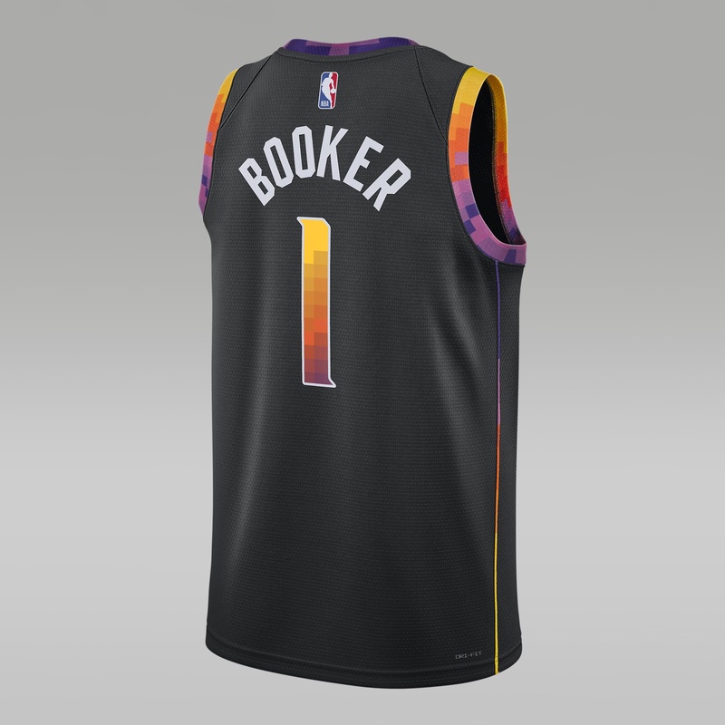 Jual Baju Basket Air Jordan Devin Booker Phoenix Suns Statement Edition Swingman Jersey Black Original Do9540-012 - hoops.sakaraguna.com