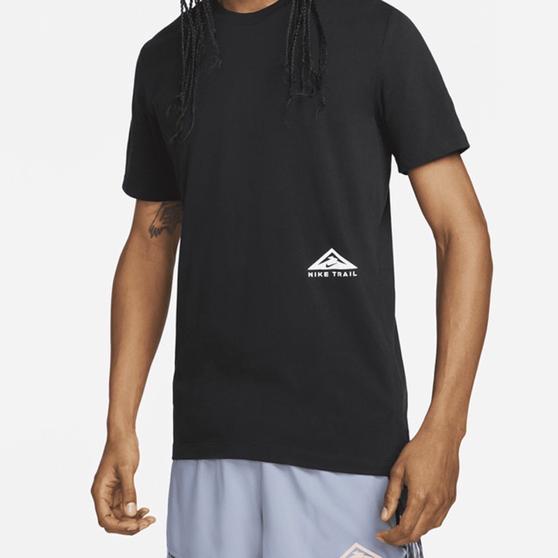 Jual Baju Lari Nike Dri Fit Tee Short Sleeve Trail Running Top Black Original Dv9380-010 - hoops.sakaraguna.com