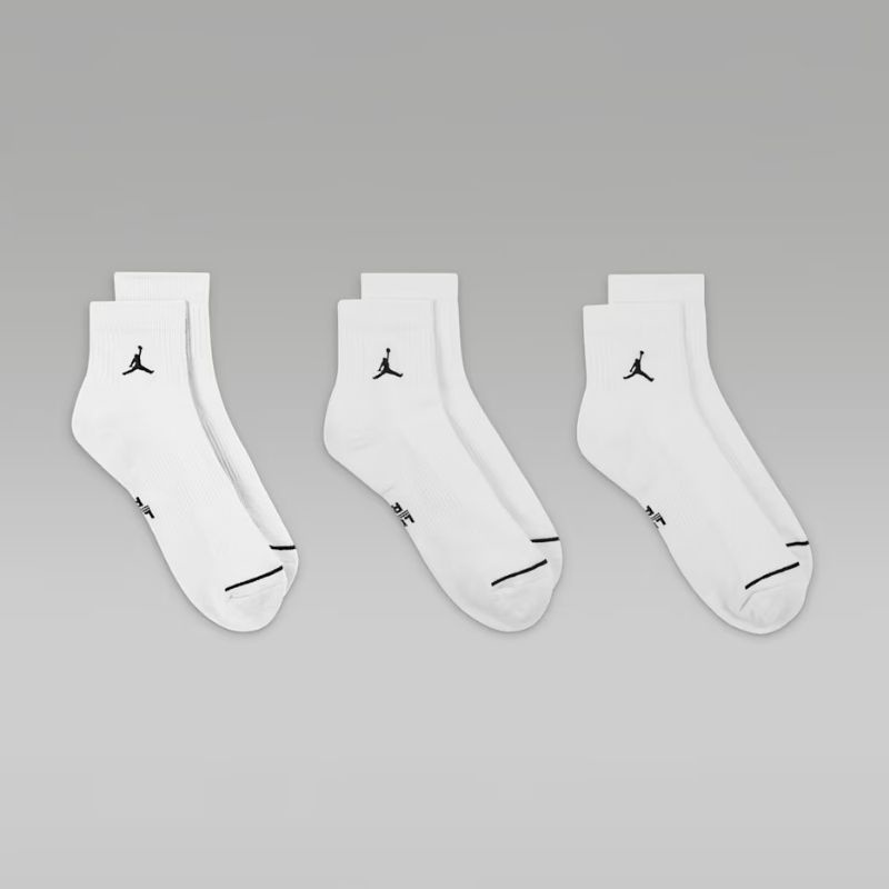 Jual Kaos Kaki Basket Air Jordan Everyday Ankle Socks 3 Pairs White Black Original Dx9655-100 - hoops.sakaraguna.com