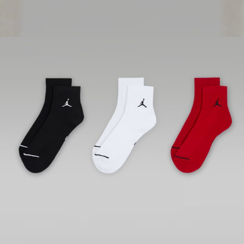 Jual Kaos Kaki Basket Air Jordan Everyday Ankle Socks 3 Pairs Multicolor Original Dx9655-902 - hoops.sakaraguna.com