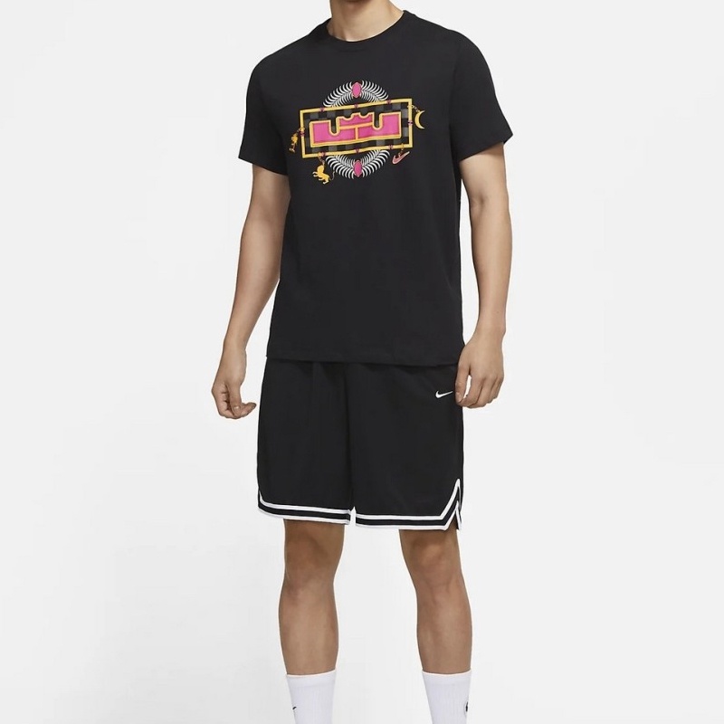 Jual Baju Basket Nike Lebron Pattern Printing Round Neck Short Sleeve Black Original Dn2902-010 - hoops.sakaraguna.com
