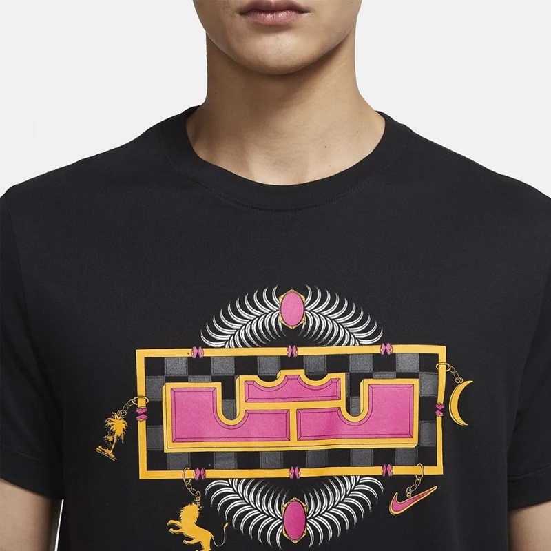 Jual Baju Basket Nike Lebron Pattern Printing Round Neck Short Sleeve Black Original Dn2902-010 - hoops.sakaraguna.com