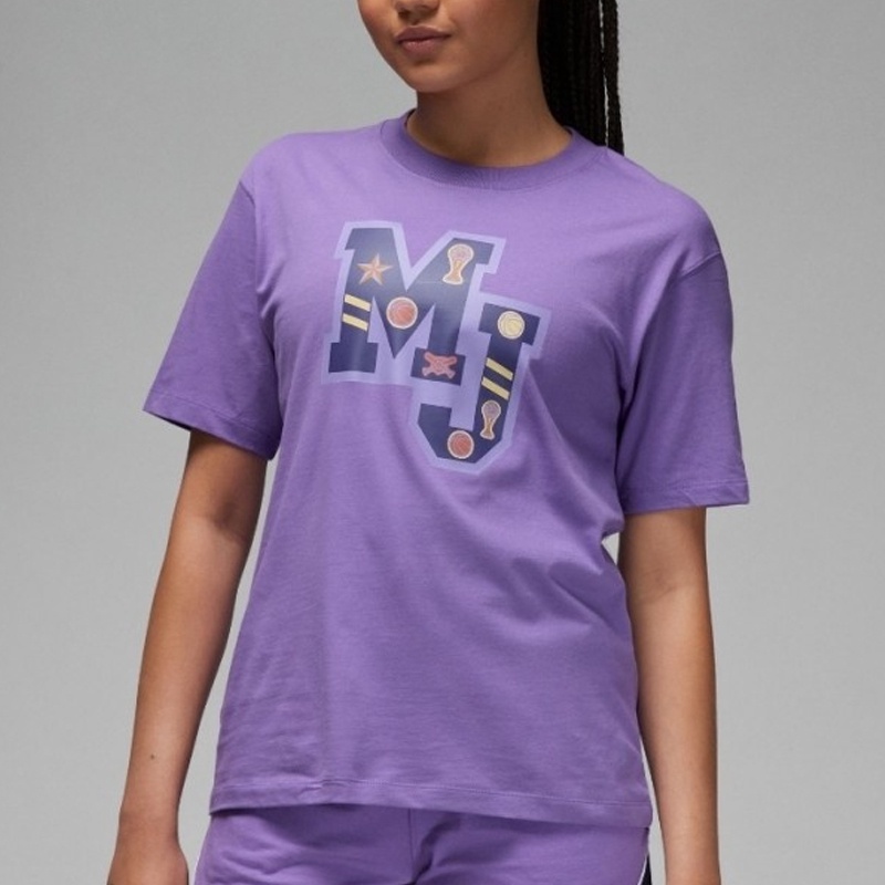 Jual Baju Basket Wanita Air Jordan Womens Graphic Girlfriend Tee Purple Original Fb5195-542 - hoops.sakaraguna.com