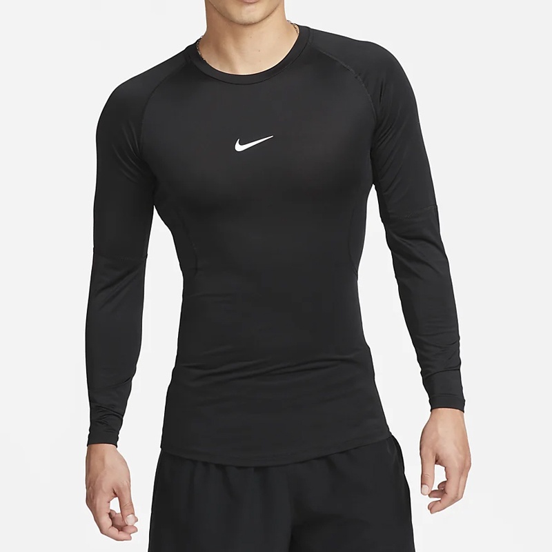 Jual Baju Training Nike Pro Dri-Fit Tight Long Sleeve Tee Black White Original Fb7920-010 - hoops.sakaraguna.com