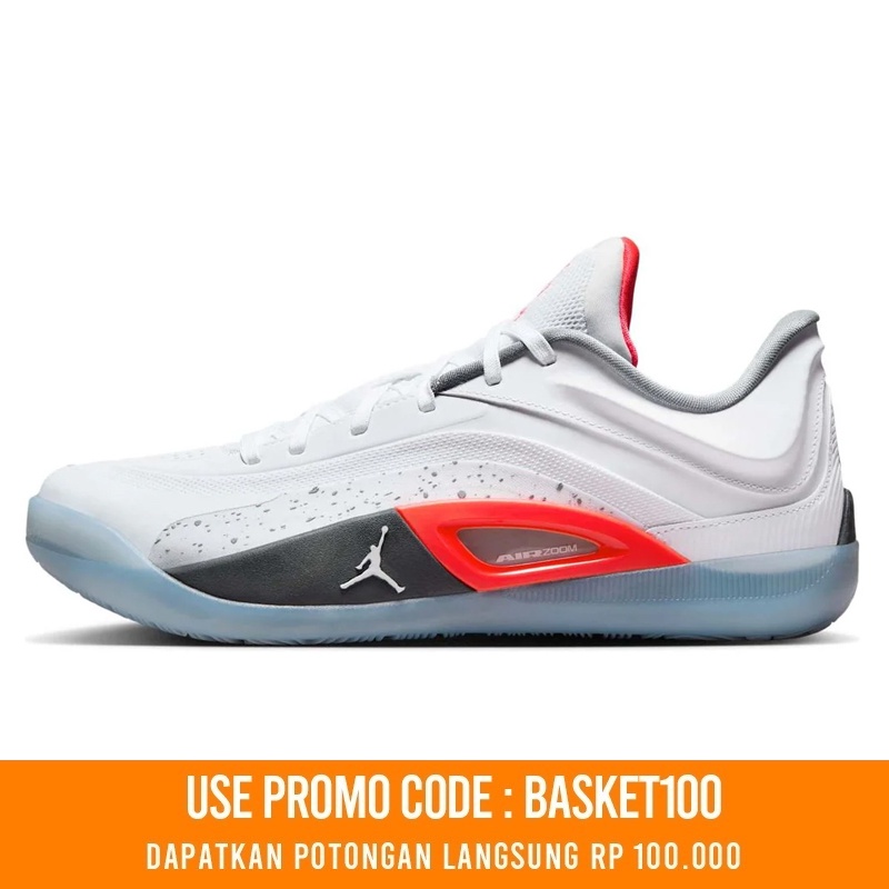 Beli Sepatu Basket Air Jordan Zion 4 Pf White Infrared Original Fd0591-103