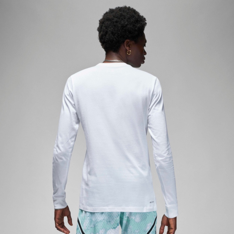 Jual Baju Basket Air Jordan Sport Long Sleeve Gfx Crew Tee White Original Fd7004-100 - hoops.sakaraguna.com