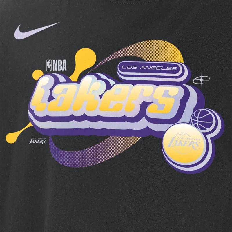 Jual Baju Basket Nike Los Angeles Lakers Courtside Black Nba T-Shirt Black Original Fv9579-010 - hoops.sakaraguna.com
