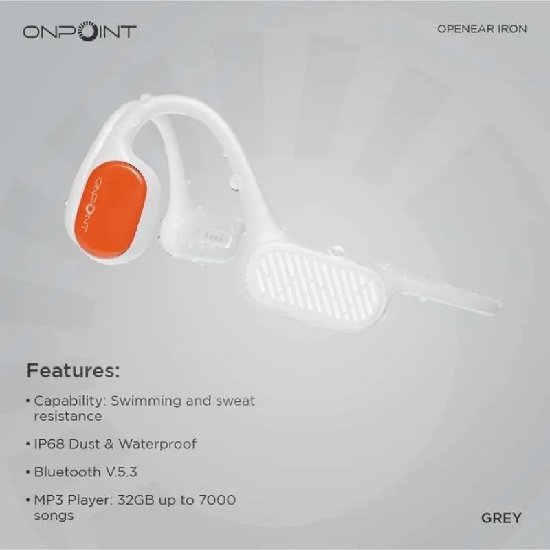 Jual Peralatan Lari Onpoint Iron Openear Bone Conduction Headphone Grey Original Oei-0224-Gr - hoops.sakaraguna.com