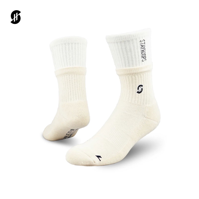 Jual Kaos Kaki Basket Stay Hoops Snow Beam - Double Dip White Original Sckp-0222-1400 - hoops.sakaraguna.com