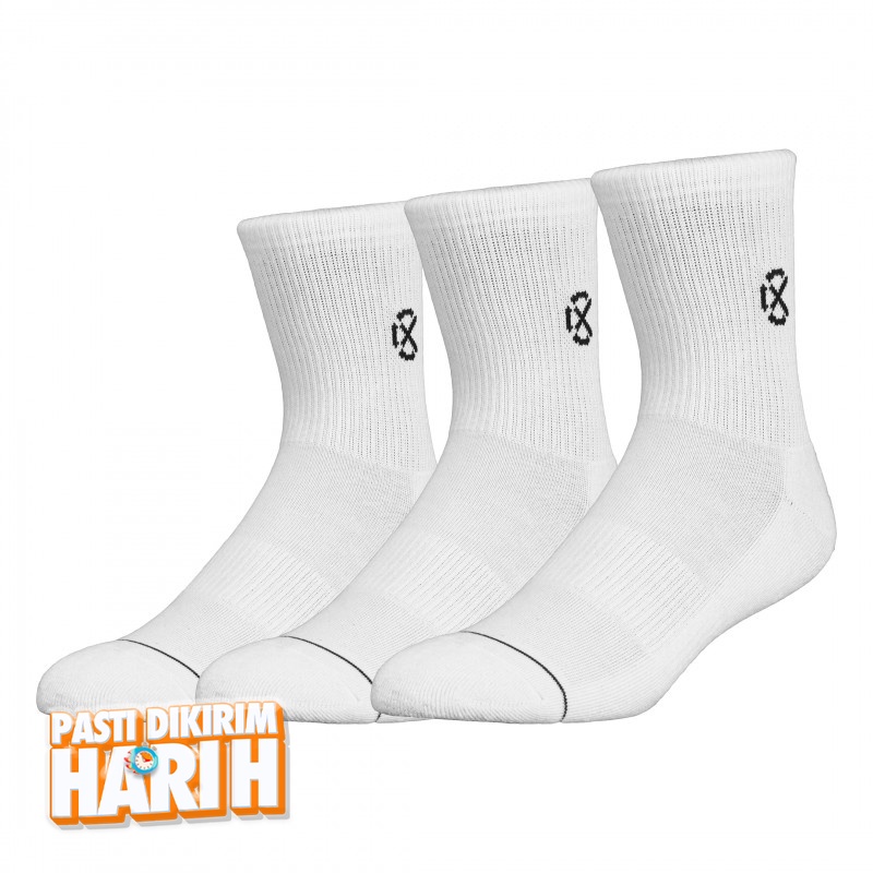 Jual Kaos Kaki Basket Rechampx Cushioned Quarter Sock 3X White Black Original Skcq301100 - hoops.sakaraguna.com
