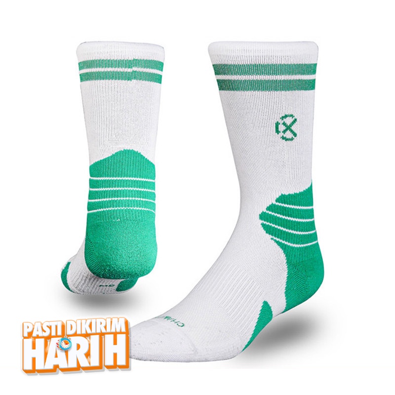 Jual Kaos Kaki Basket Rechampx Performance Crew Sock 1X White Green Original Skpc101130 - hoops.sakaraguna.com