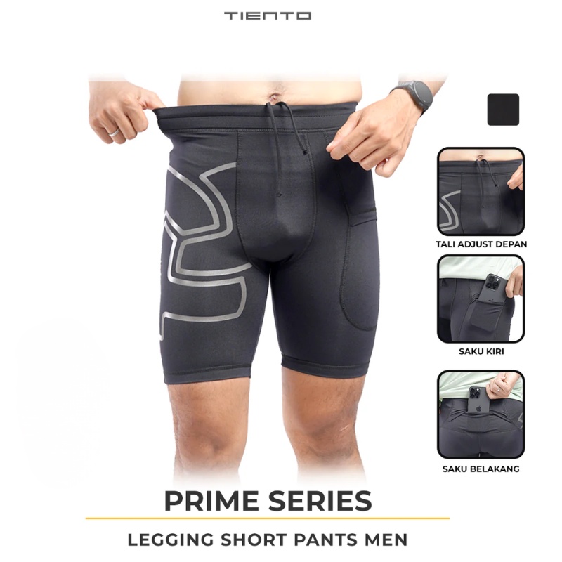 Jual Celana Lari Tiento Baselayer Prime Legging Short Pants Black Original Sp-Prime-Men-Black - hoops.sakaraguna.com
