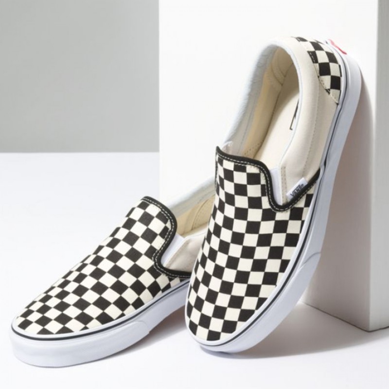 Jual Sepatu Sneakers Vans Checkerboard Slip On Black White Original Vn000Eyebww - hoops.sakaraguna.com