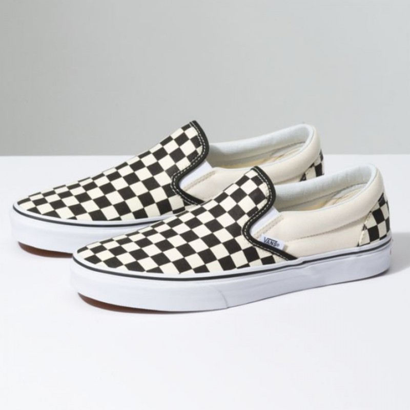 Jual Sepatu Sneakers Vans Checkerboard Slip On Black White Original Vn000Eyebww - hoops.sakaraguna.com
