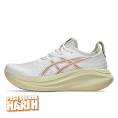 Beli Sepatu Lari Asics Gel-Nimbus 27 Men Standard White-Fawn Original 1011B958.102