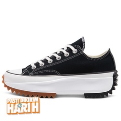 Beli Sepatu Sneakers Converse Run Star Hike Low Top Black Original 168816C