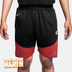 Beli Celana Basket Rechampx 2-Tone Basketball Shorts Black Red Original Cx-B100107-064
