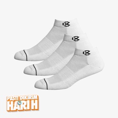 Beli Kaos Kaki Basket Rechampx Cushioned Low-Cut Socks 3X White Original Cx-S100101-100