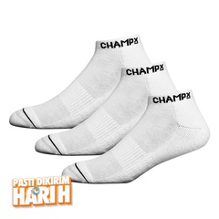 Beli Kaos Kaki Basket Rechampx Cushioned Low Cut Socks 3X White Original Cx-Skcl301-100