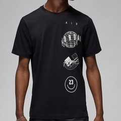 Beli Baju Basket Air Jordan Brand Logo Stack Tee Black Original Fn6027-010