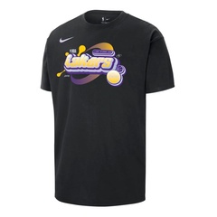 Beli Baju Basket Nike Los Angeles Lakers Courtside Black Nba T-Shirt Black Original Fv9579-010