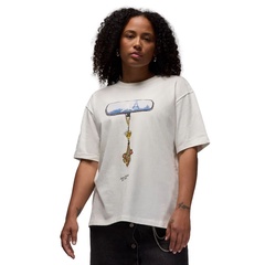 Beli Baju Basket Nike W J Ss Gf Gfx Tee Prs Sail Black Original Hf2861-133