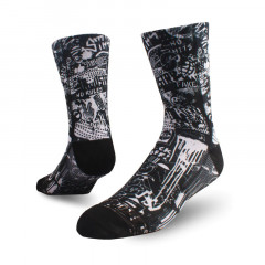 Beli Kaos Kaki Basket Stay Hoops Outrage Socks Black Original Sckr-0822-1501