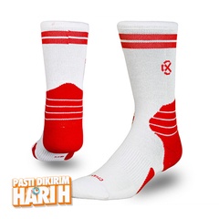 Beli Kaos Kaki Basket Rechampx Performance Crew Sock 1X White Red Original Skpc101160
