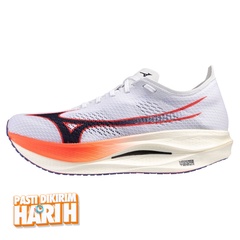 Beli Sepatu Lari Mizuno Wave Rebellion Pro Low White-Baritone Blue-Fiery Coral 2 Original U1Gd254011