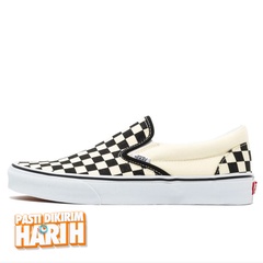 Beli Sepatu Sneakers Vans Checkerboard Slip On Black White Original Vn000Eyebww